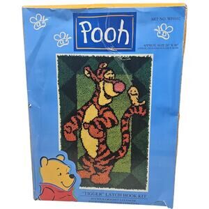 NEW Vintage Y2K Winnie The Pooh Tigger Latch Hook Kit Disney Craft Caron